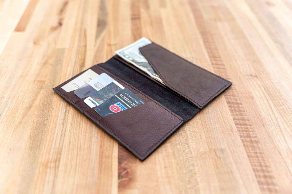 Leather Checkbook Wallet - Made In Usa Leather Checkbook Wallet - Made In Usa