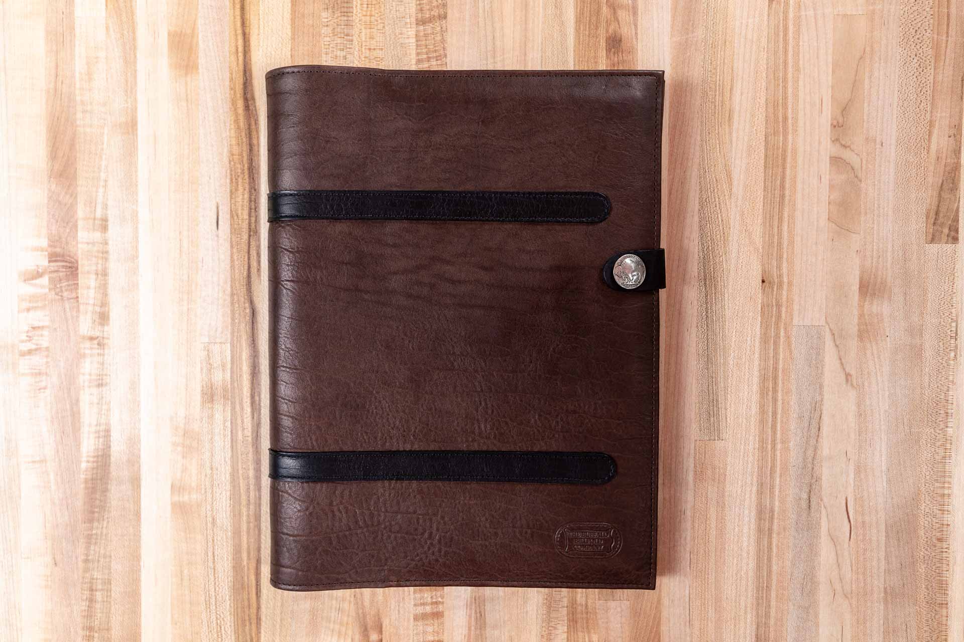 Black And Brown Leather Legal Pad Portfolio - Front - Made In Usa Black And Brown Leather Legal Pad Portfolio - Front - Made In Usa