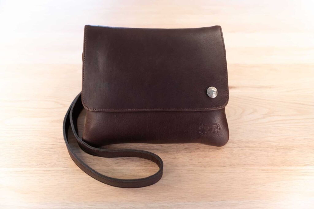 Brown Bison Leather Purse With Buffalo Nickel - Made In Usa Brown Bison Leather Purse With Buffalo Nickel - Made In Usa