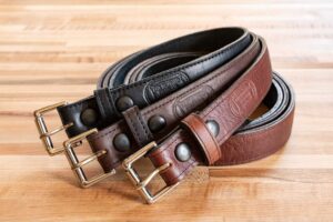 Buffalo Leather Belts - Made in USA - Black, Brown, Red Buffalo Leather Belts - Made in USA