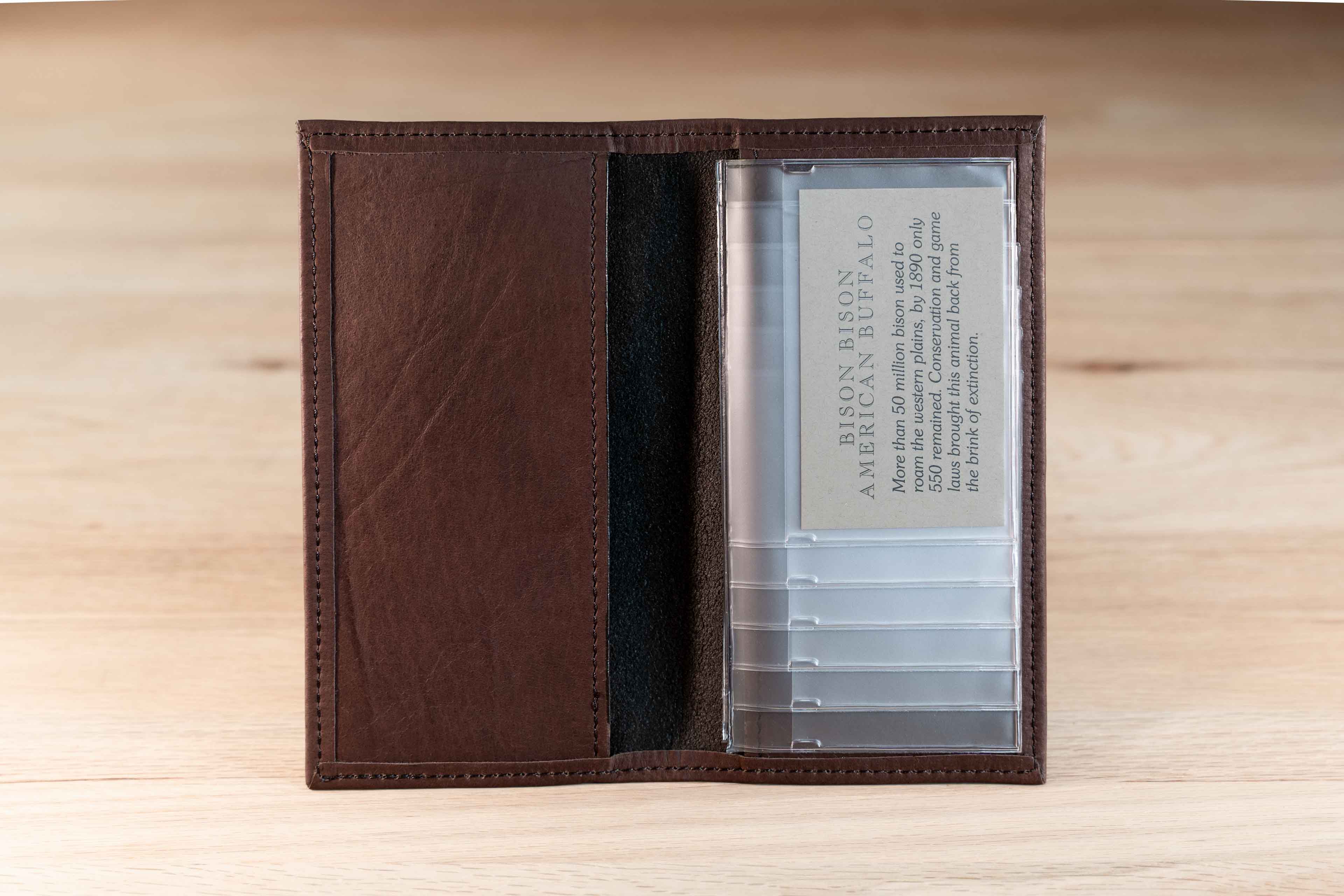 Buffalo Leather Checkbook Cover - Made In Usa Buffalo Leather Checkbook Cover - Made In Usa