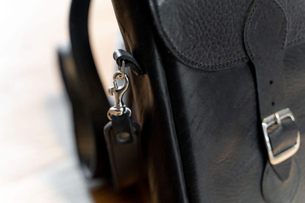 Leather Attache Case - Nickel Plated Brass Clips