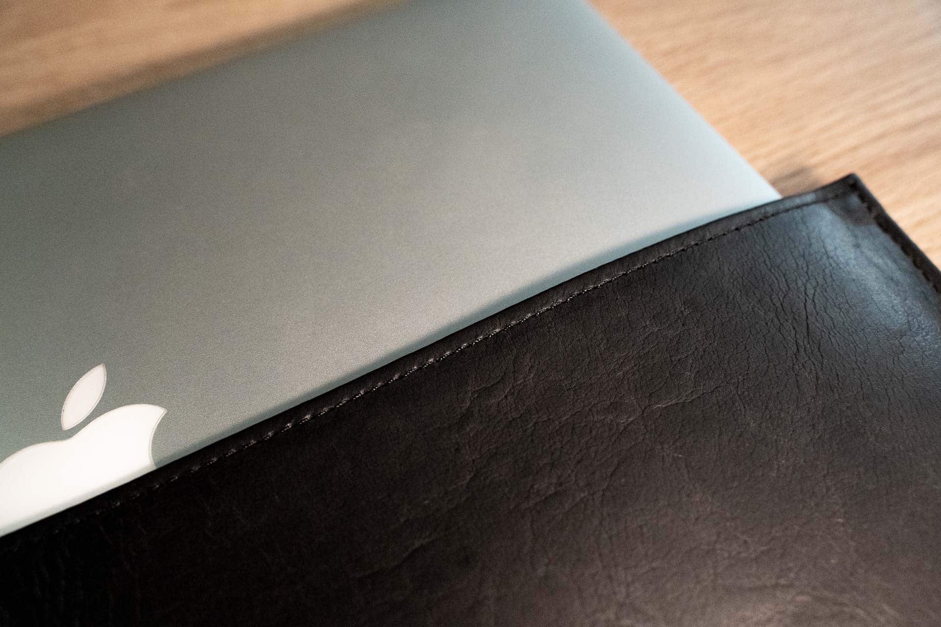 13 Inch Macbook Air Leather Sleeve In The Color Black 13 Inch Macbook Air Leather Sleeve In The Color Black