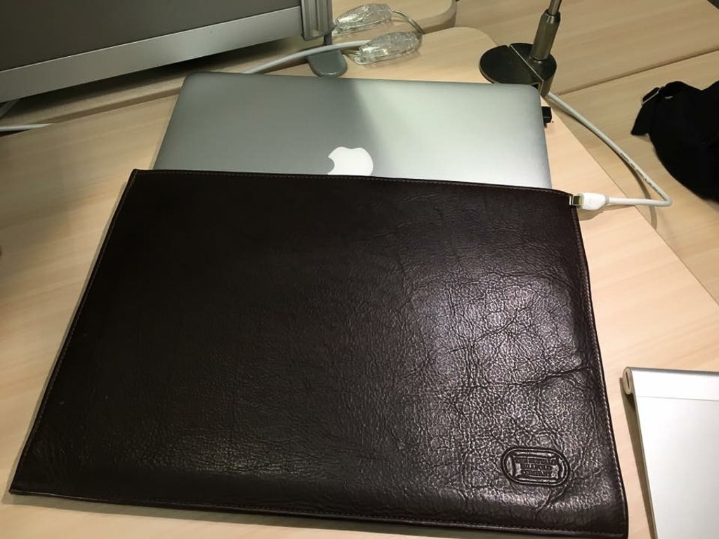 Mackbook Air Leather Sleeve - 13 Inch Sleeve - Buffalo Leather - Made In Usa Macbook Air Leather Sleeve - 13 Inch Macbook