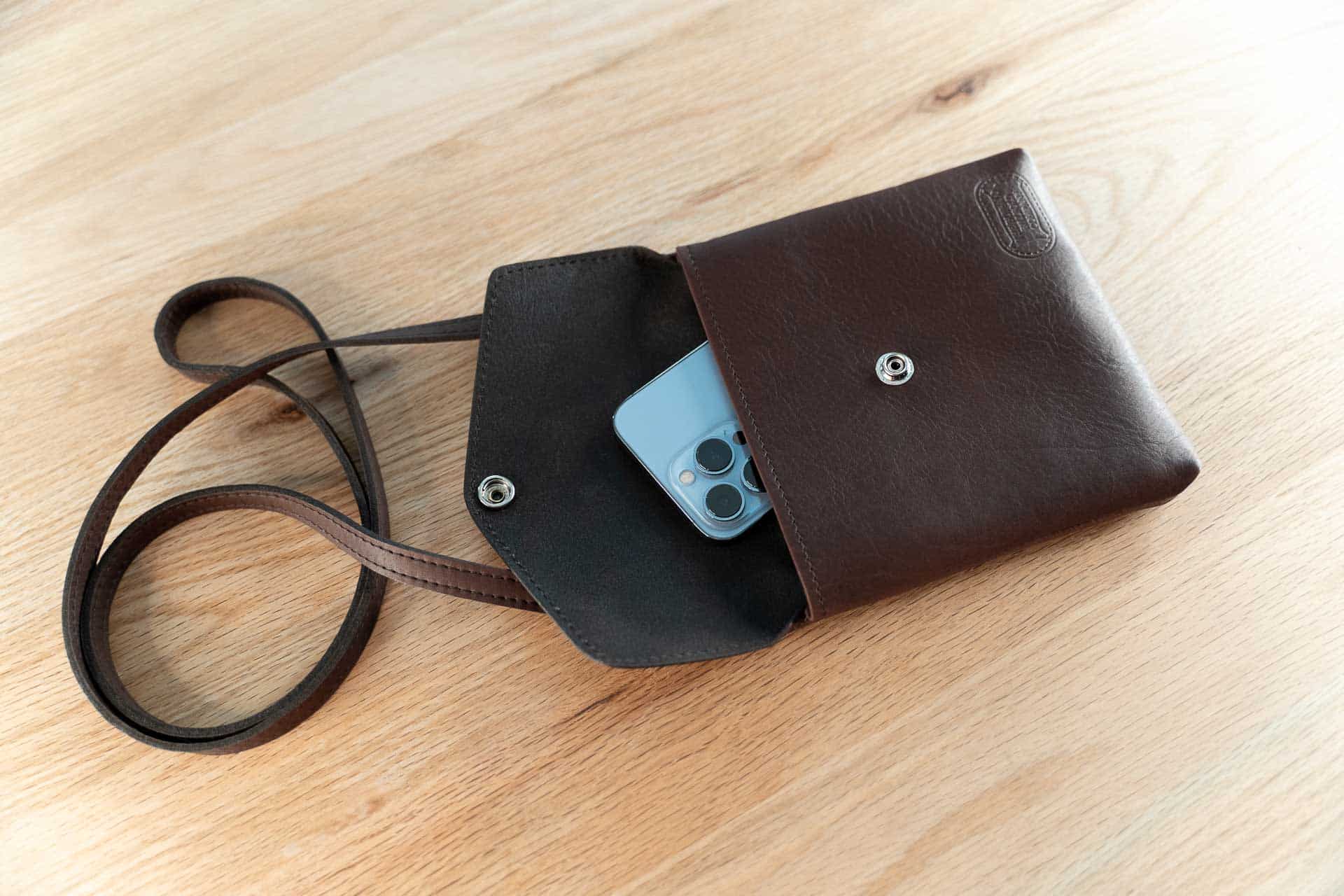Small Brown Leather Purse - Inside Small Brown Leather Purse - Inside