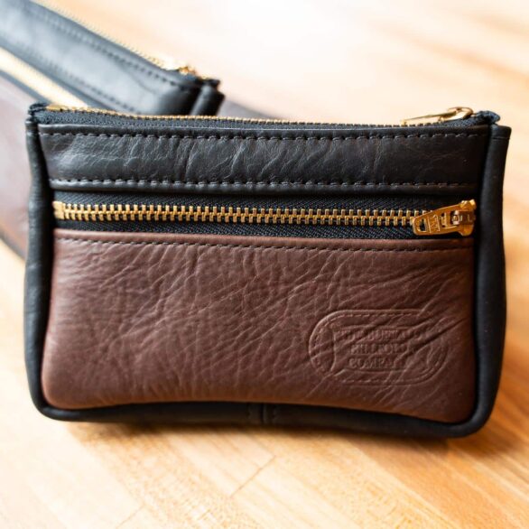 Giddy Up Clutch Purse - Black and Brown Leather