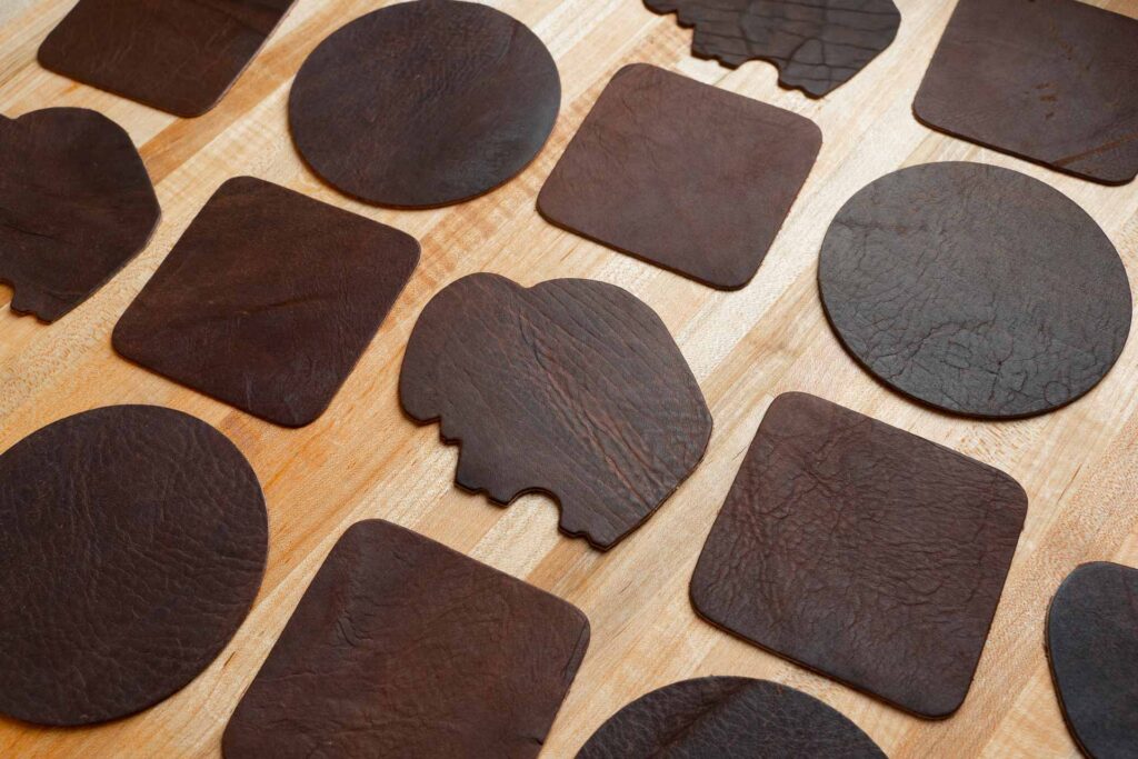 Leather Coasters - Made in USA Leather Coasters - Made in USA