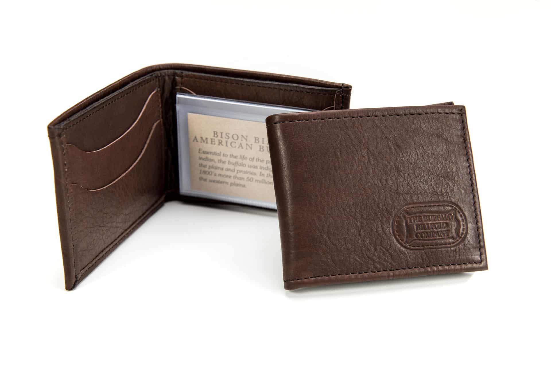Mens Bifold Leather Wallet - Brown Mens Bifold Leather Wallet - Brown