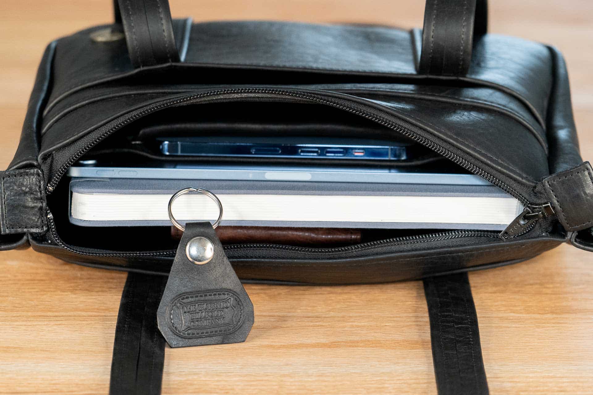 Inside Of The Black Leather Shoulder Bag Inside Of The Black Leather Shoulder Bag