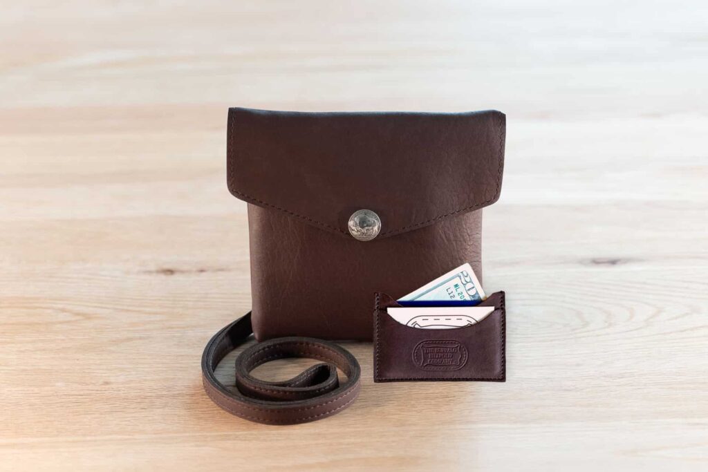 HMK Purse and Minimalist Wallet Set - Brown - Made in USA HMK Purse and Minimalist Wallet Set - Brown