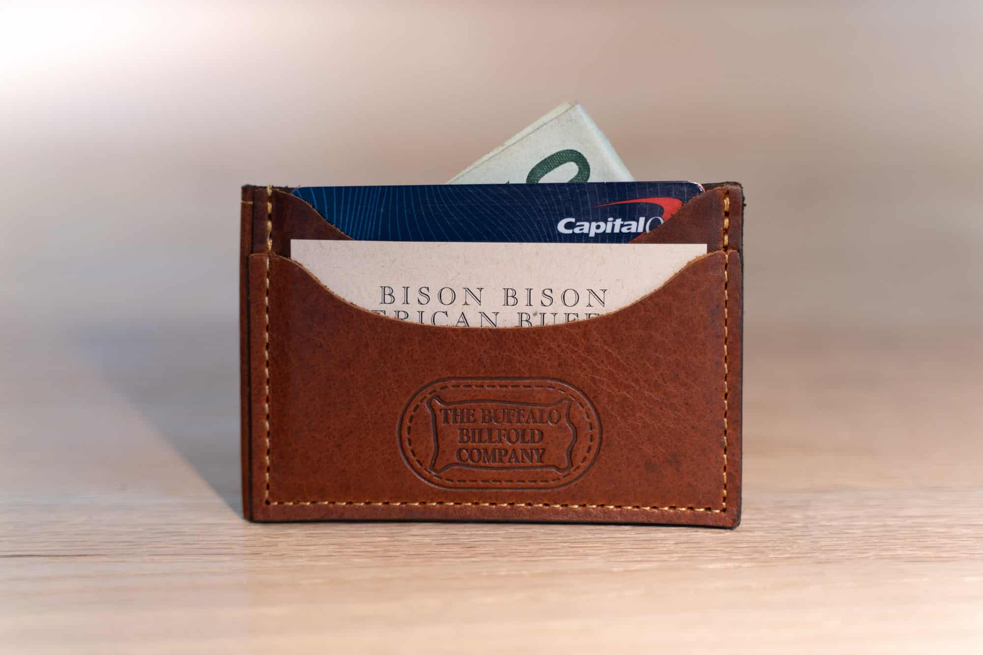 Leather Front Pocket Wallet - American Chestnut Leather Front Pocket Wallet - American Chestnut
