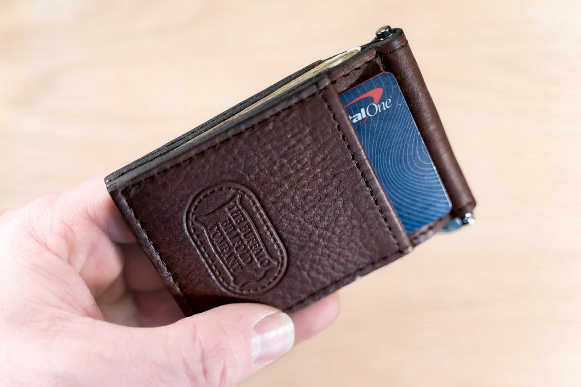 Slim Leather Money Clip Wallet - Brown - Made In Usa Slim Leather Money Clip Wallet - Brown - Made In Usa