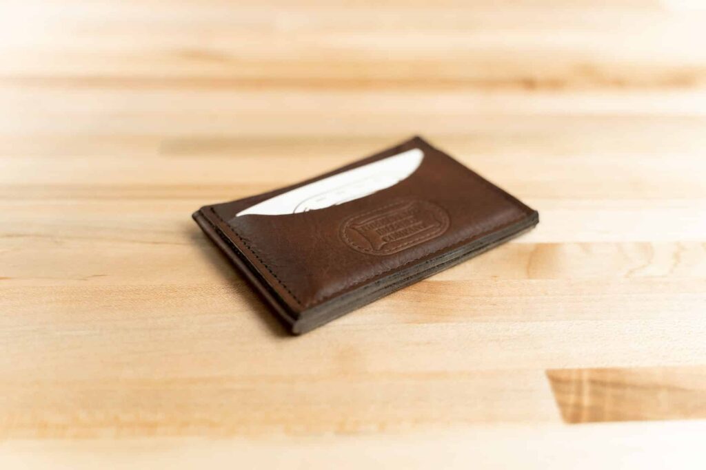 Leather Front Pocket Wallet With Custom Business Logo