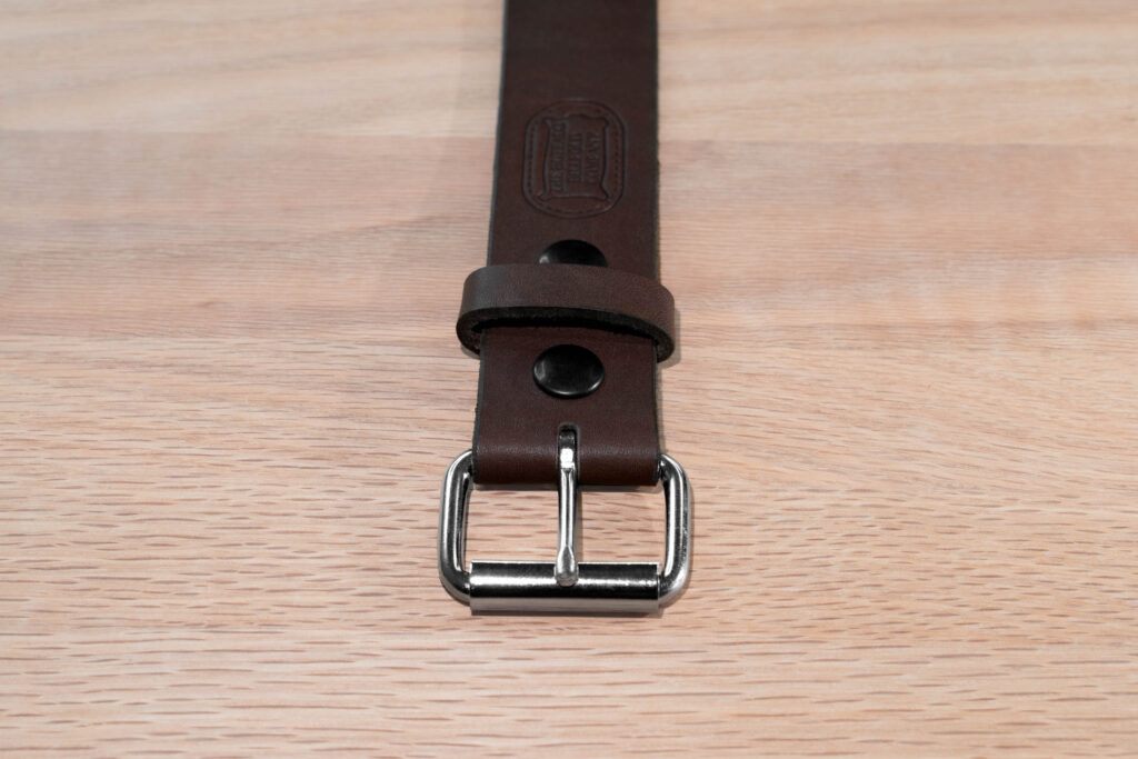 Mens Wide Brown Leather Belt With Removable Buckle - 1.5 Inches